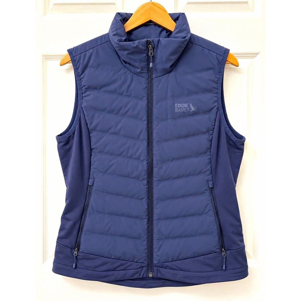 Eddie Bauer Women’s XL Down 650 Puffer Vest Dusty Purple Gray Outdoor Gorpcore